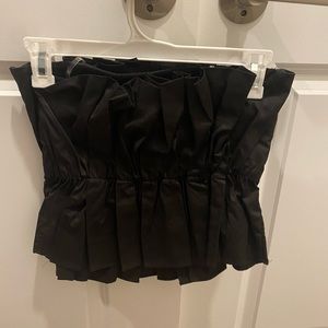 DO+BE strapless ruffle top